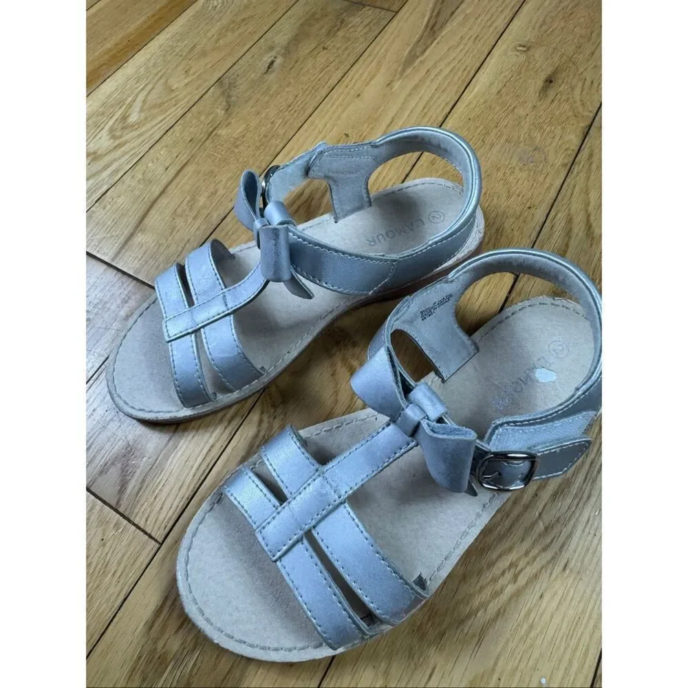Lamour Girls Silver Sandals Size 2